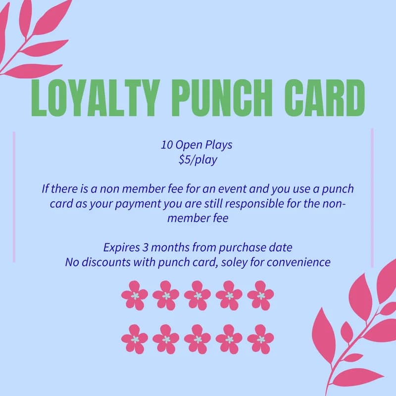 10 Open Play Punches (Midweek & Manic Monday Mahjong)